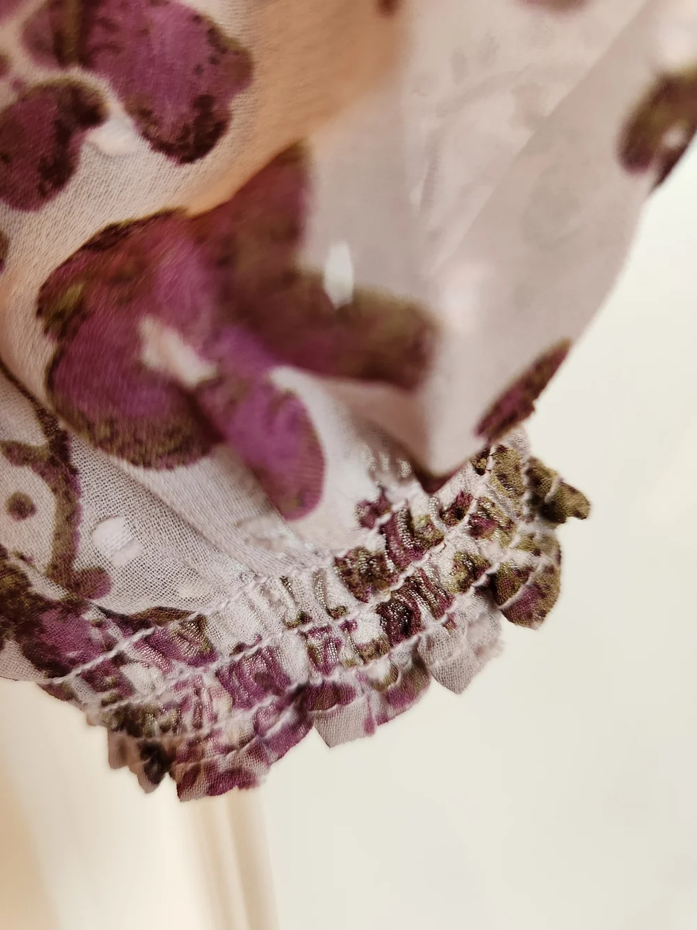 Free People Clarissa Floral Top Size XS Keyhole Tie Back Lavender/Brown Flowy